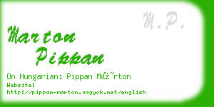 marton pippan business card